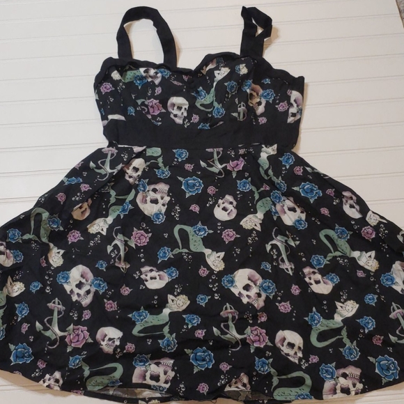Skull, Roses & Mermaids Dress - Picture 1 of 5